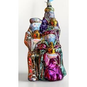 Trimsetter by Dillards 3 Wisemen Nativity Hand Blown Ornament 6x3” Poland